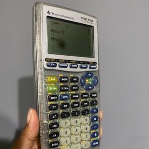 Silver edition TI-83 graphing calculator